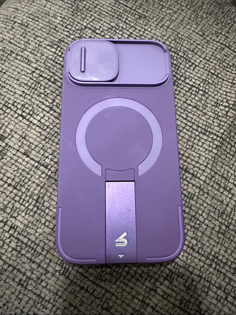 Purple Magnetic MagSafe-Compatible Protective Phone Case with Kickstand